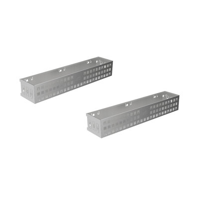 Biohort Shed Metal Galvanized Steel Shelf Baskets 5.7" L x 28.3" W x 4.7" H (2 pack)