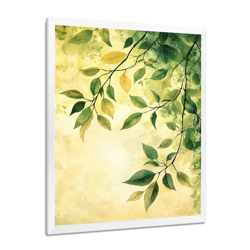 Tayla - art mural floral, H 20 po x l 12 po, Blanc, Picture Framed