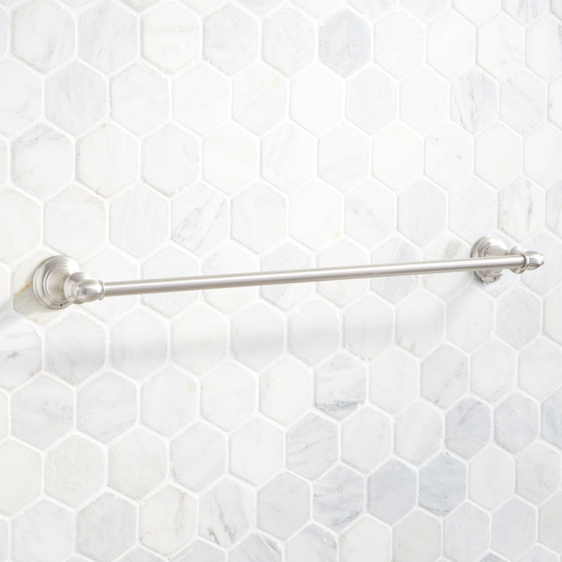 Beasley 24" Brushed Nickel Wall Mounted Single Bar Towel Rack