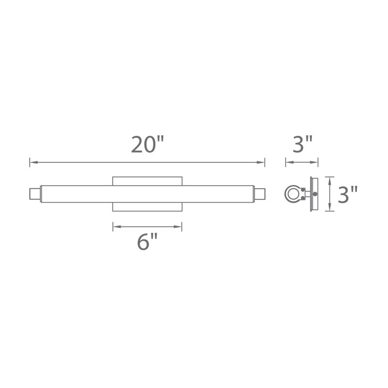 Perouge 1 - Light LED Bath Bar, Aqua