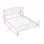 Lit plateforme en bois avec tête de lit, pied de lit et pieds centraux-512968582-512968600