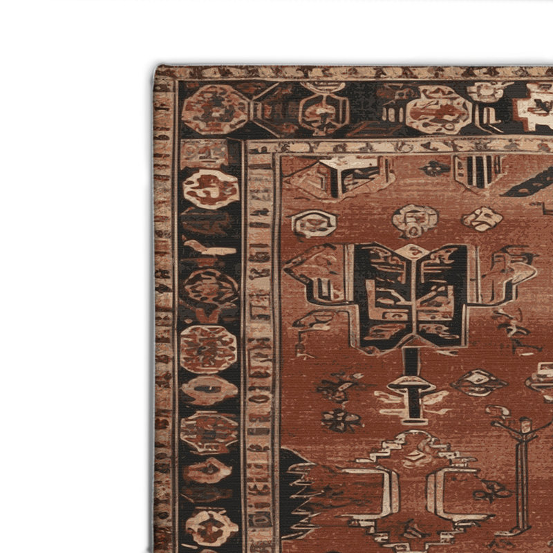 Turkish Brown Indoor and Outdoor Area Rug, Rectangle 2' x 3'