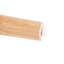 Tabouret de comptoir d'intérieur revêtu de bois, chaise de bar, structure de finition naturelle avec revêtement beige, ensemble de 2-1101289899
