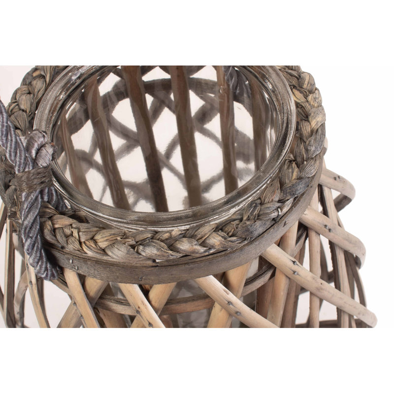 Wicker Raindrop Shaped Lantern