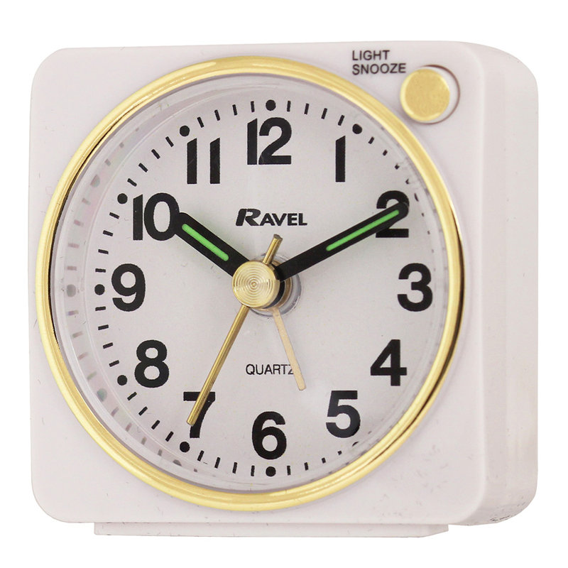 Quartz movement / Crystal Alarm Tabletop Clock, Gold/Black