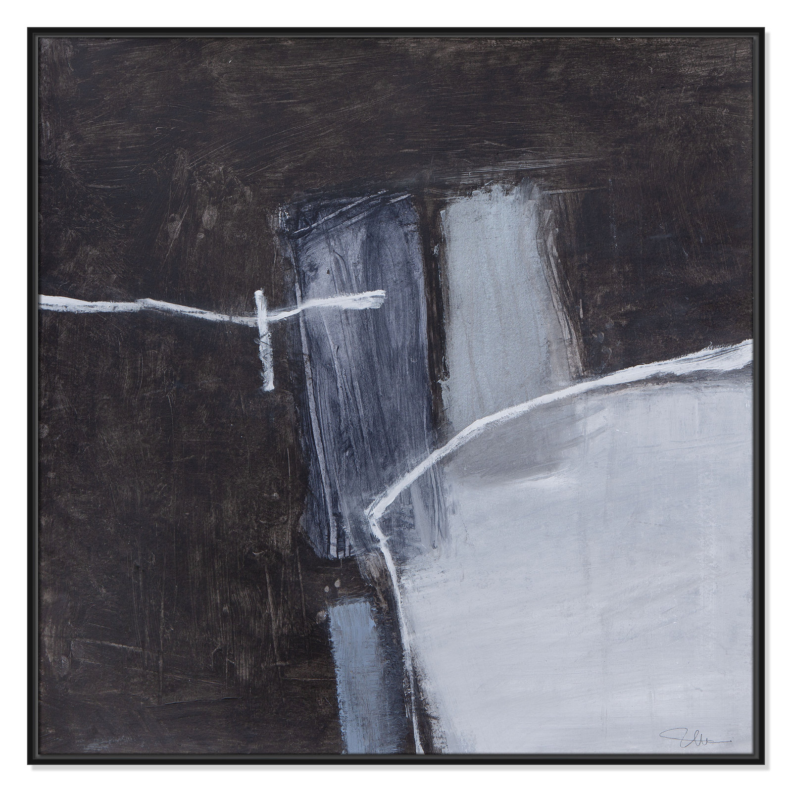 Casa Fine Arts "Graphite Gemstones I" Print, 41.5" H x 41.5" W, Black