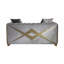 Modern Style Loveseat In Silver-1453258133