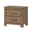 Ensemble de chambre à coucher Queen, design à panneaux, chêne brun antique, 4 pièces avec 2 tables de chevet-136170845