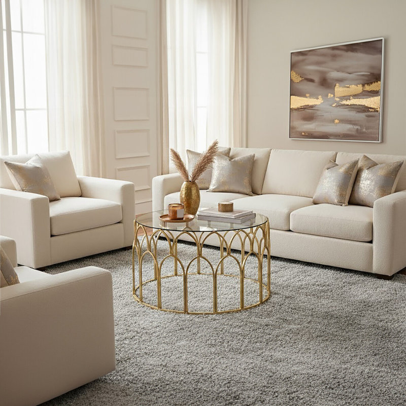 Glendive Solid Coffee Table, Gold