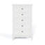 Commode 5 tiroirs pour chambre à coucher, armoire de rangement moderne avec pieds en bois massif et peint