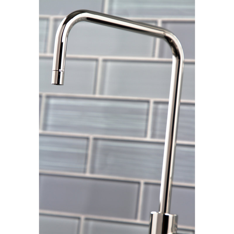Kingston Brass New York Single-Handle 1-Hole Deck Mount Water Filtration Faucet, Polished Nickel