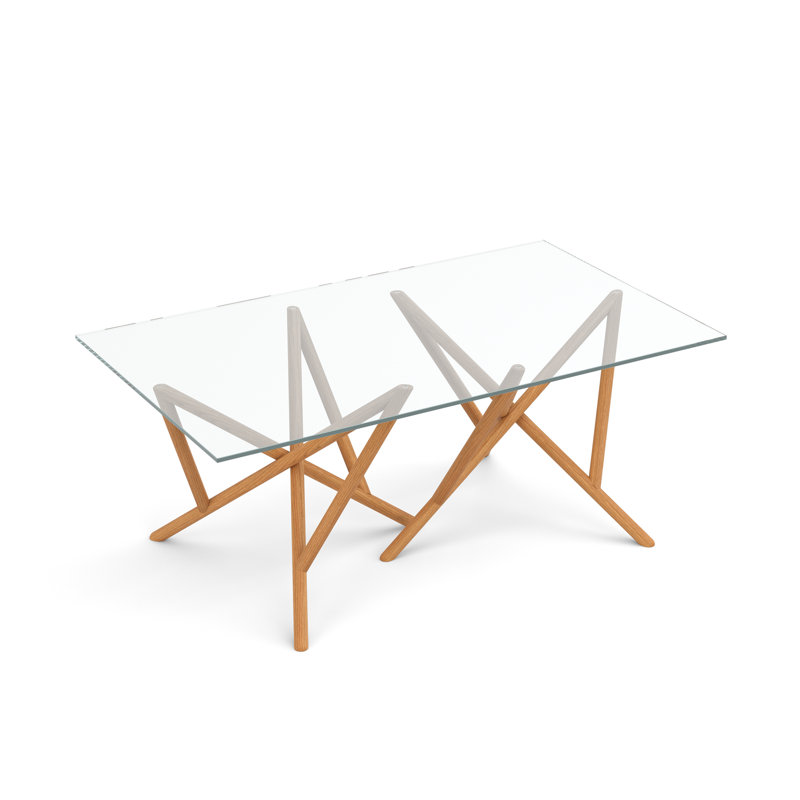 Table avec plateau Baton, Cerisier naturel