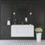 Meuble-lavabo mural simple 48 po avec plateau en résine intégré, 2 armoires, 2 tiroirs à fermeture en douceur et assemblage complet-88594117-88594111