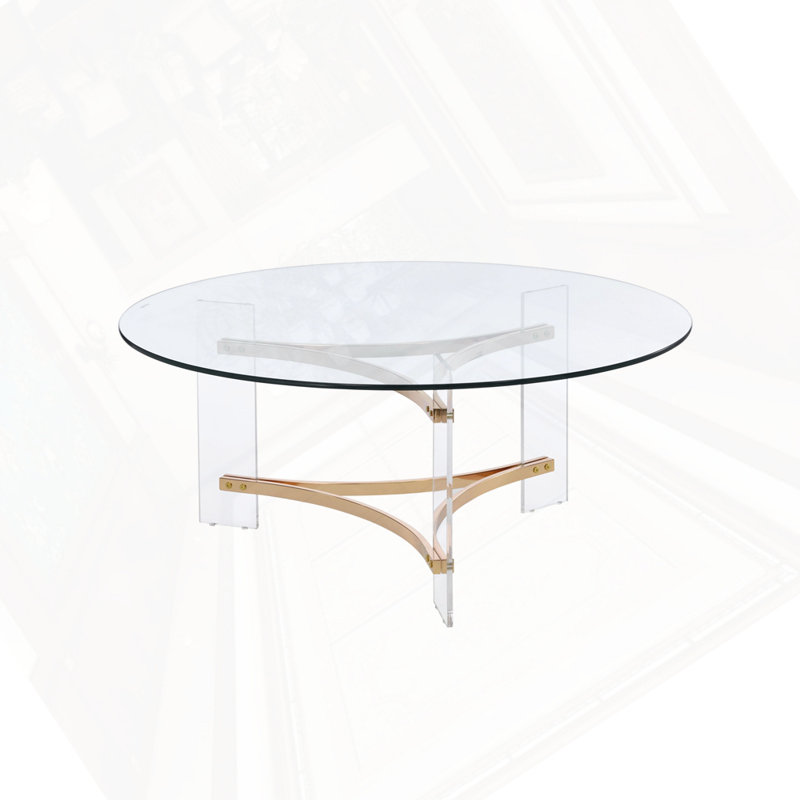 Table basse à finition dorée