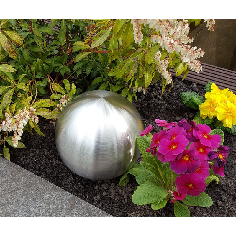Darville Stainless Steel Gazing Ball, 20cm H x 20cm W x 20cm D
