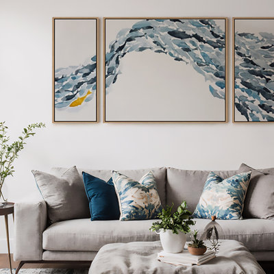 "Goldfish" by Norman Wyatt Jr. Acrylic Painting Print Set 