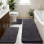 Ensemble de tapis de salle de bain en mousse viscoélastique 3 pièces 47 po, tapis de bain doux et antidérapant pour salle de bain-1408374888