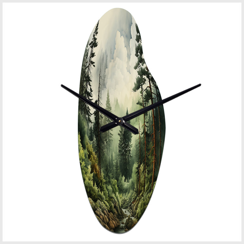 Horloge asymétrique pin, Médium