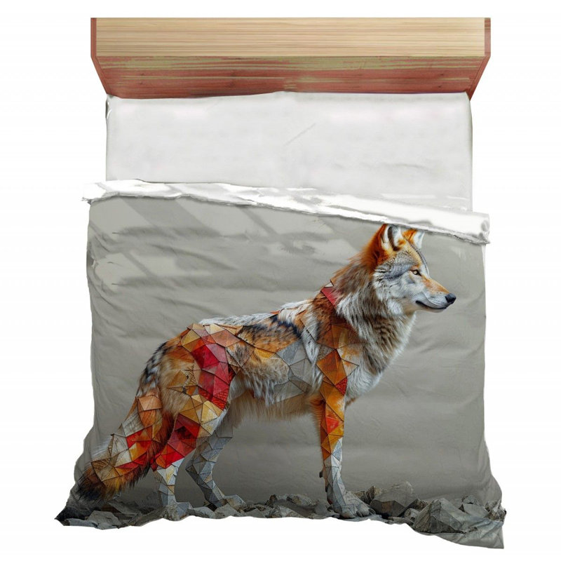 Plain Weave Muslin Machine Printed Duvet Cover, Twin Duvet Cover