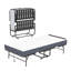 Lit pliant de 75 po x 38 po avec tête de lit réglable, lit escamotable en mousse à mémoire de forme de 5 po pour les personnes de grande taille, lit d'invité portable robuste sur roulettes, lit simple simple à assembler