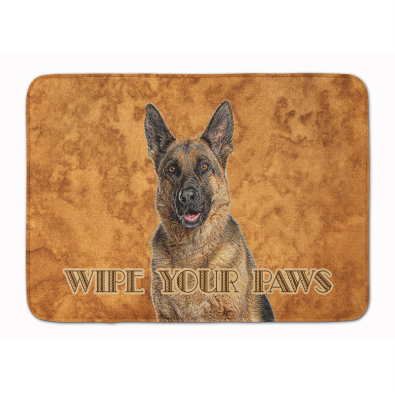 Tapis pour salle de bain en mousse à mémoire de forme pattes berger wipe