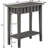 Modern Dennis End Table With Shelf - Transitional Living Room Side Table, Nightstand, Solid Rubberwood & MDF Construction, Wirebrush Dark Gray Finish
