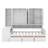 Twin Size Wooden Daybed With Three Drawers, Desk And Shelves-1127380408-1127380409