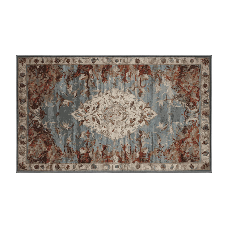 Tapis gris lavable à la machine, Rectangle 8 pi x 12 pi