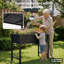 Lit de jardin surélevé pour l'extérieur avec pieds surélevés 48 po x 24 po x 30 po résistant aux intempéries avec bacs de drainage pour la terrasse du patio Choix idéal pour le jardinage domestique Capacité de 385 lb - Noir-134678342-134678337