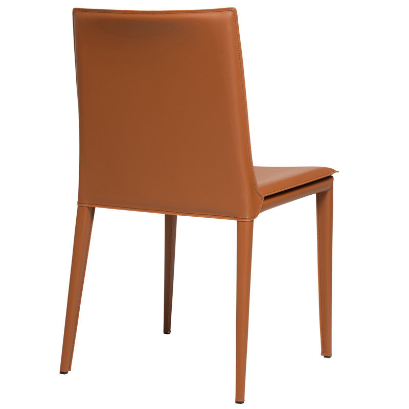 Chaise en cuir Kanaya, Cognac
