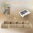 146" Sophisticated U-Shaped Modular Sectional Sofa for Living Room, Flannelette Fabric, Oversized 4-Seater Couch with Deep Seat, Boneless Design, Movable Ottoman, Buckle Connection, Anti-Slip, No Assembly Required, Light Camel-1704050400-1711049549