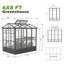 Outdoor Aluminum Frame Greenhouse with Automatic Vent and Polycarbonate Panels-114381467