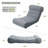 Outdoor Floor Chair 5-Way Position Adjustable Backrest Recliner For Balcony Pool Or Garden-2099377402