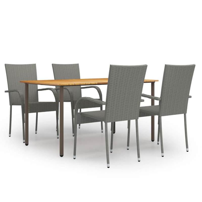 Ensemble repas pour 4 personnes Lawenda, Gris