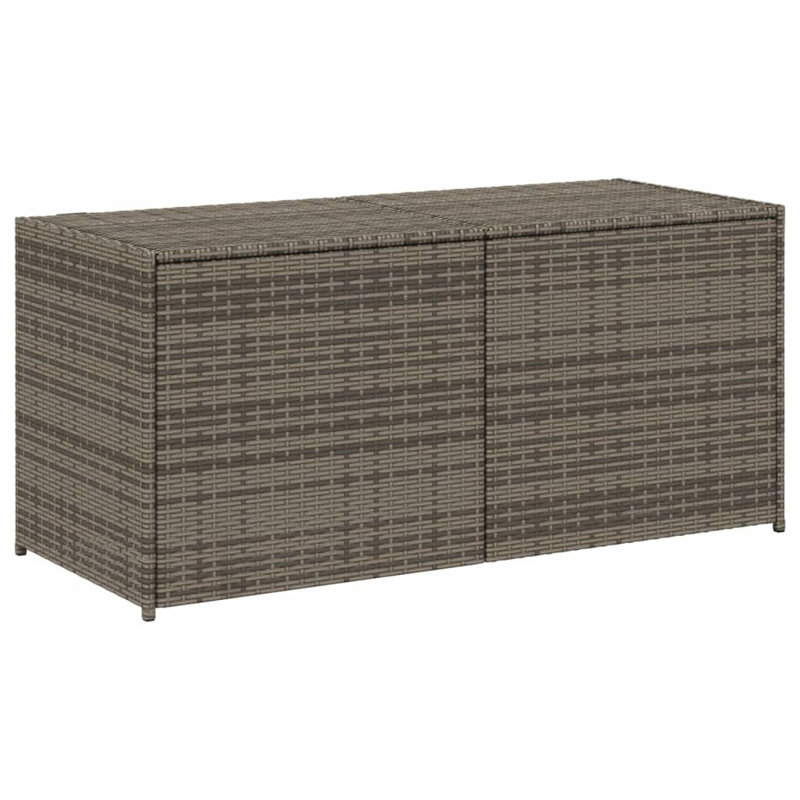 Water Resistant Poly Rattan Deck Box, Gray