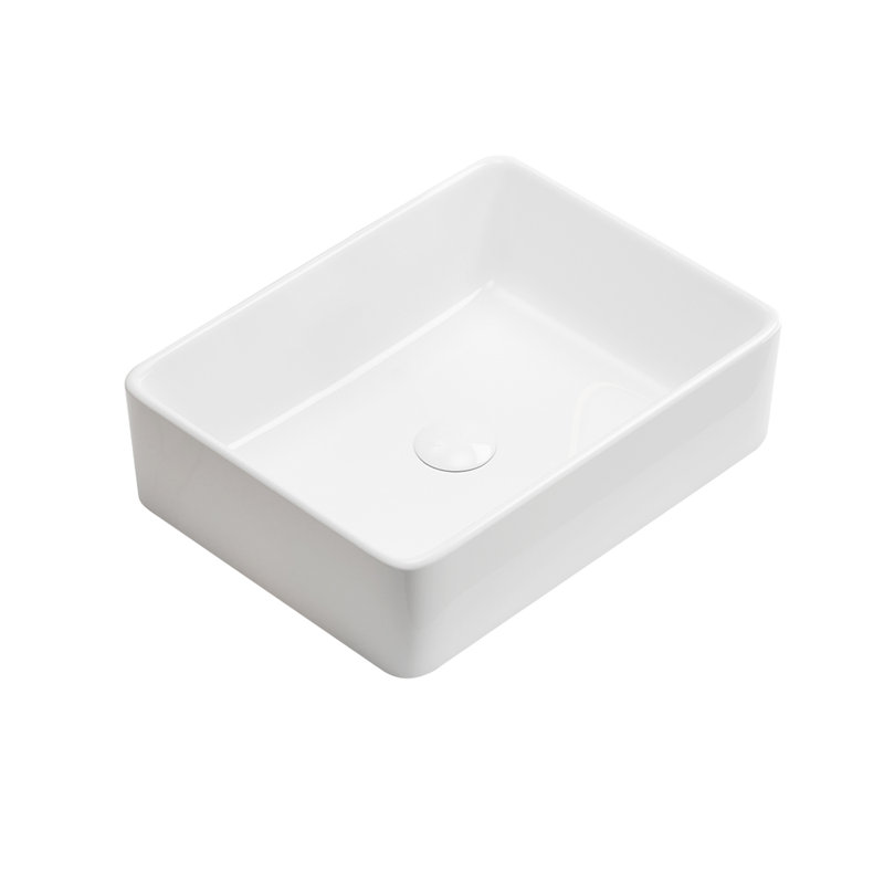 Topcraft 19"L White Rectangular Bathroom Ceramic Sink Vanity Basin