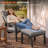 Push-button Pneumatic Adjustable Aluminum Patio Lounge Chair with Cushions and Ottoman-315001855