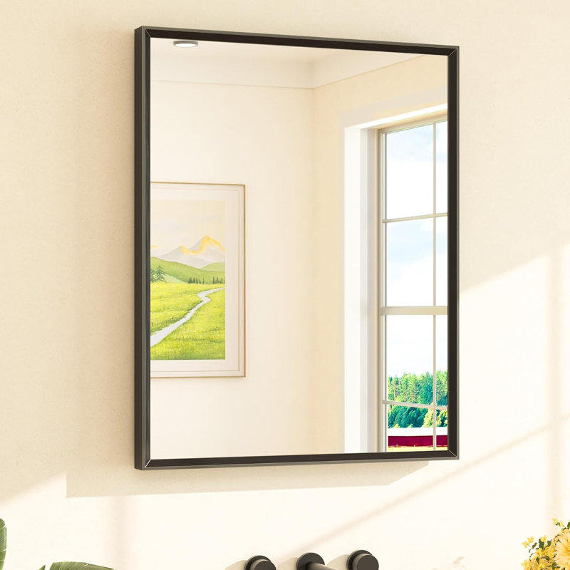 Miroir mural Amara, 48" x 40", Brushed Gold