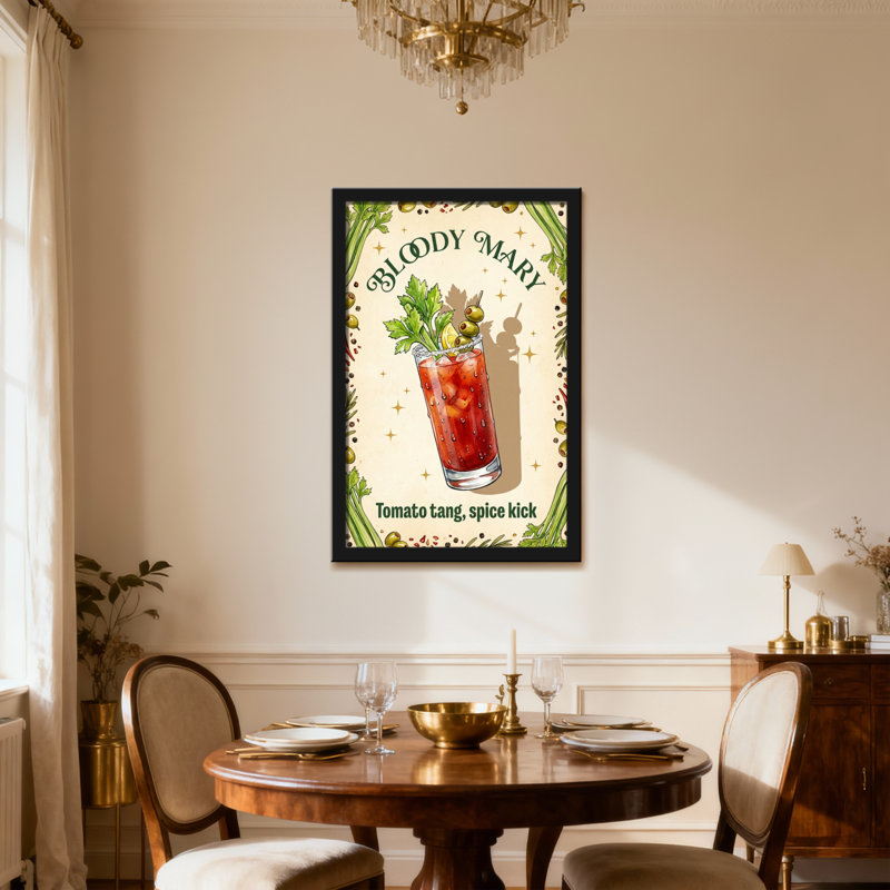 Nourriture et boissons «Mary» avec céleri et olives, Toile tendue, Ne s’applique pas, H 24 po x l 16 po