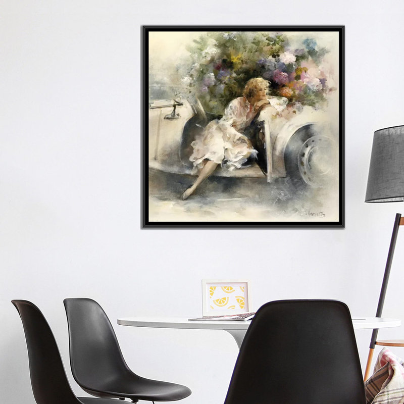 «Day DreamIng», reproduction sur toile, H 18 po x l 18 po x P 1,5 po, Toile avec cadre noir, Pas de tapis