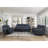 Modern Blue Dual Reclining Loveseat With Center Console, Breathable Faux Leather Upholstery, USB Ports Living Room Furniture 1Pc