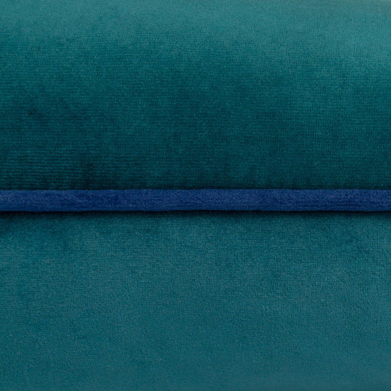 Meridian Square Throw, Teal/Navy, Pillow Cover Only - No Insert, Square 45cm