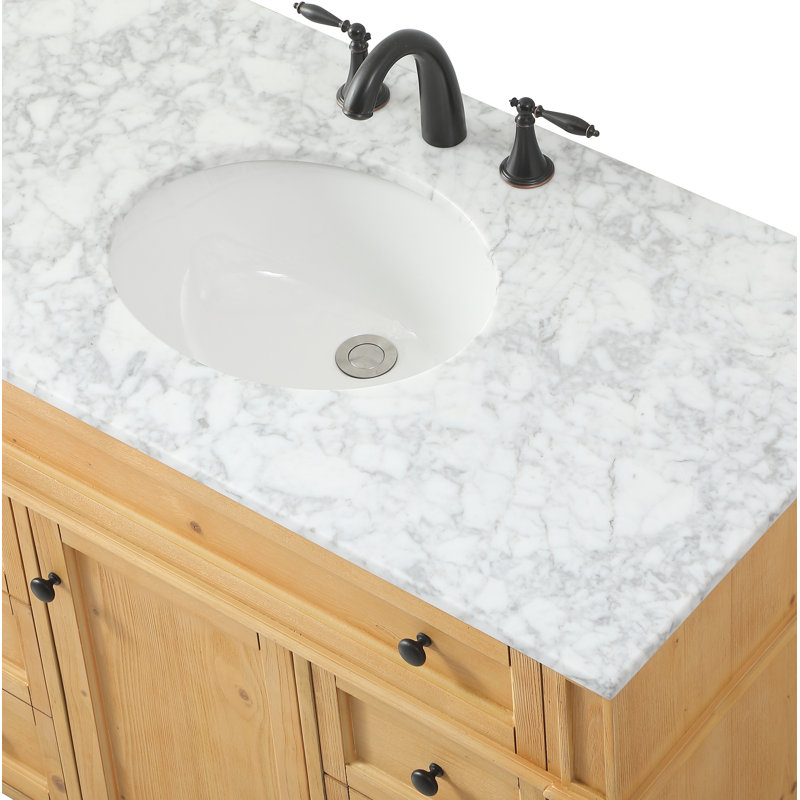 Ensemble de meuble-lavabo simple 42 po Rivers, Bois naturel