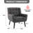 Tufted Upholstered Wide Back Armchair（Set of 2）-412486729