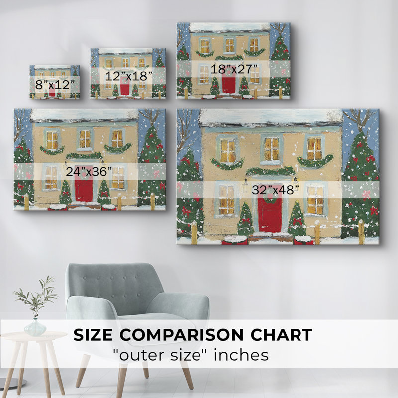 Christmas Holiday Arts - Toile tendue avec châssis XMA171593, H 40 po x l 60 po