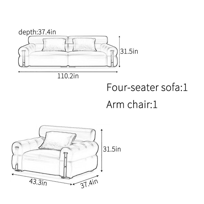 Ensemble de canapé de bureau moderne et simple
