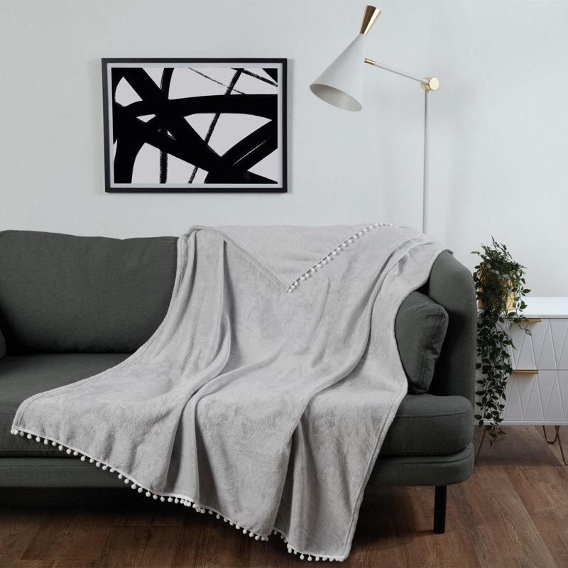 Kulkarni Throw Blanket, W125 x L150cm, Grey