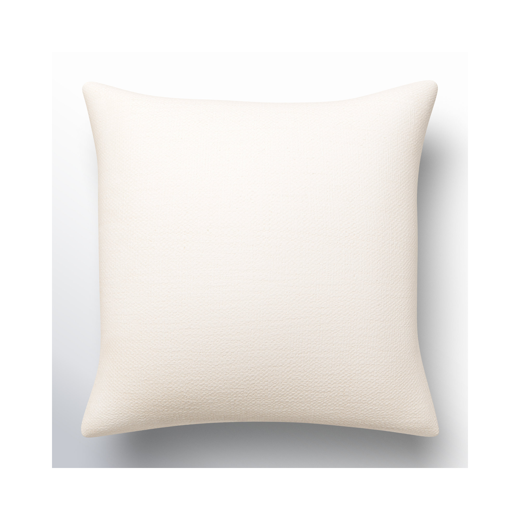 Bertha Throw Pillow, 18" x 18", Cream, Polyester/Polyfill