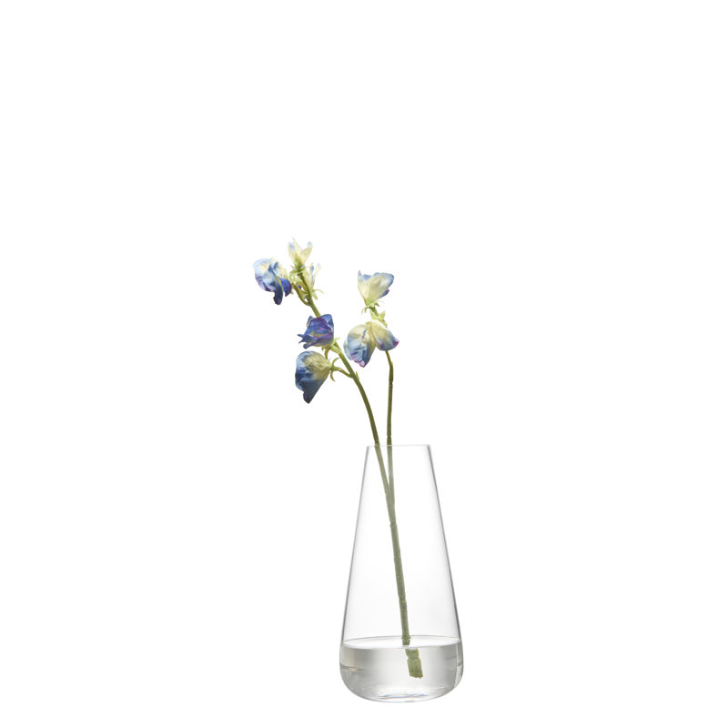 York Clear Vase, Overall Height - 19cm