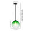 Luminaire suspendu en verre à 1 lumière avec verre martelé vert-1768534859